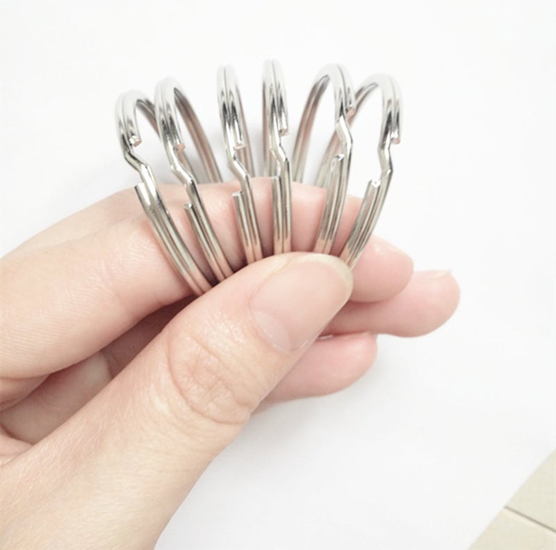 INNETOC 50 Pcs 38mm 1.5" Round Edged Circle Split Key Chain Ring Connector Keyring Keychain Rings for Keys - 1.5 inch Metal o Keychains for DIY Crafts/Car Key/ID Card/Tag - Image 3